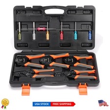 Ergonomic 12-Piece Connector Crimping  Removal Tool Kit for Vehicles