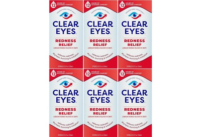 #ad Clear Eyes OriginalRedness Relief Eye Drops 0.5 Fl Oz Pack of 6 EXP 4 2027 $35.99