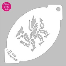 Welsh Dragon  Face Painting Stencil 053 Template Wales Rugby Wales Football