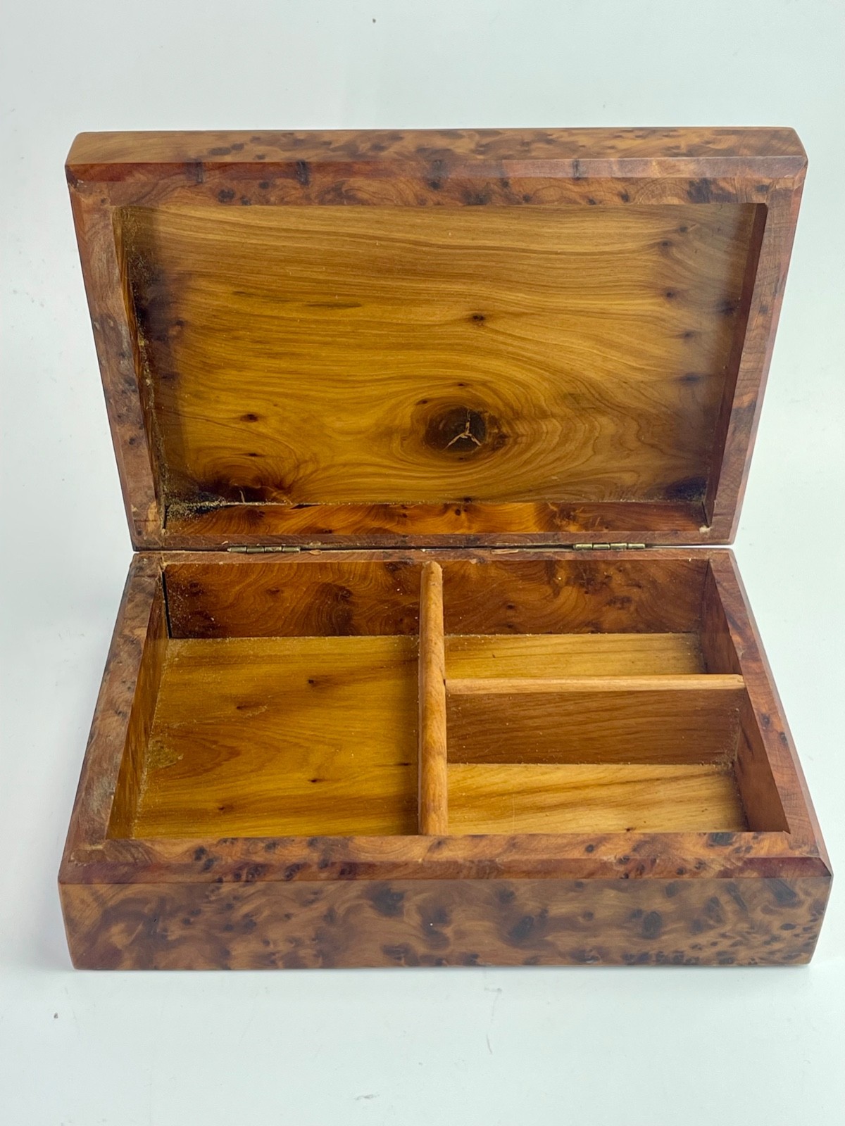 Vtg Handmade Moroccan Marquetry Thuya Wood Keepsake Trinket Jewelry Box