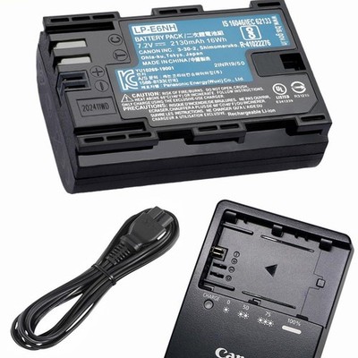 Camera Battery Pack LP-E6NH & LC-E6 Charger For Canon EOS R R5 R6 R7 R6II 5D 6D