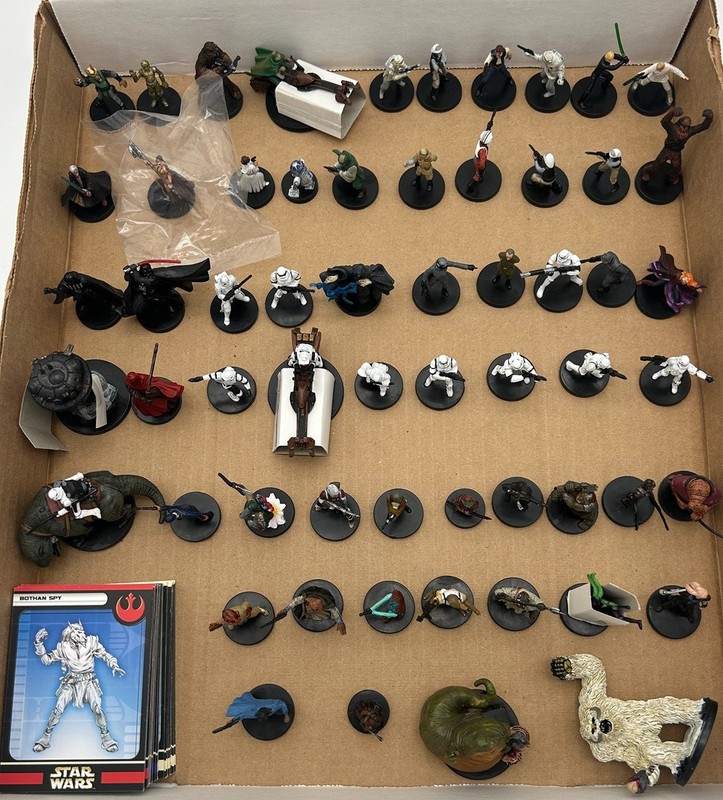 Star Wars Miniatures Rebel Storm Complete Set - Leia, Boba Fett, + More 60/60