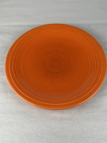 1936 Vintage RED ORANGE FIESTA PLATE RADIOACTIVE RED ORANGE GLAZE LUNCHEON PLATE