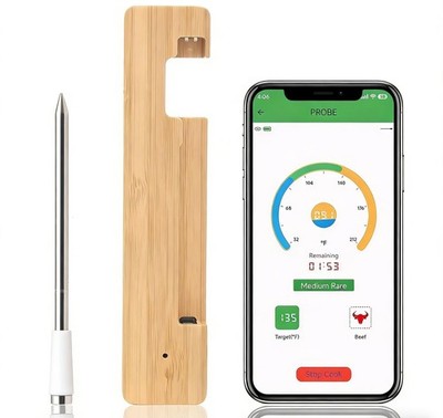 Smart Meat Thermometer 656FT Remote Range Digital Cooking Food Thermometer wi...