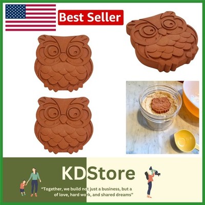 Adorable Owl Terracotta Brown Sugar Keeper Set - Multi-Purpose & Freshness