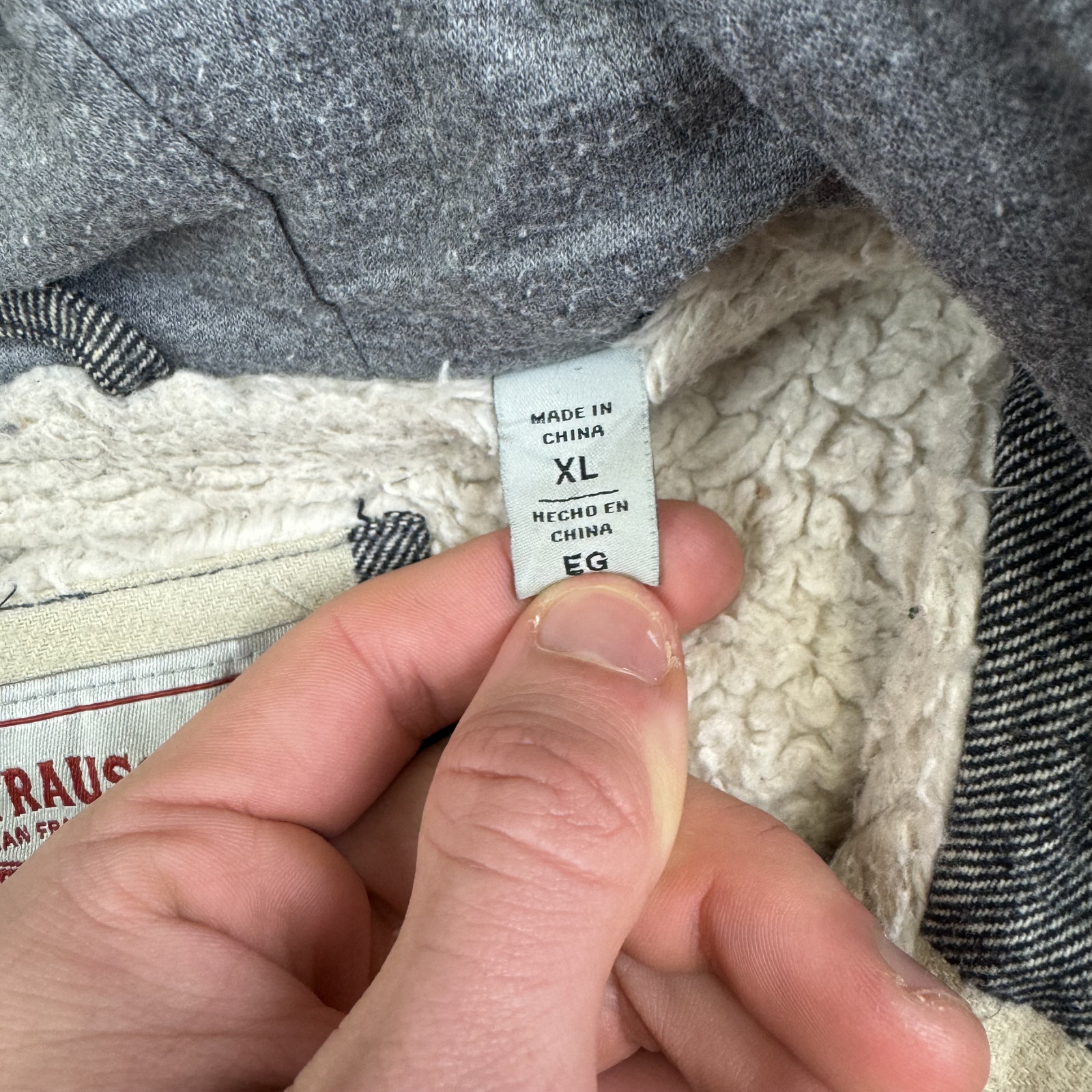 Levi's Strauss Men's XL Levi Sherpa Lined Checkered Hooded Jacket Plaid image 6