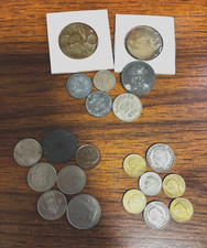 BIG LOT Europe coins: Denmark Belgium Swiss German Austrian 1940s - 70s