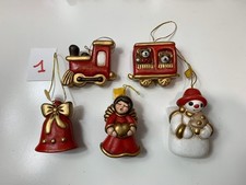 5 X PEZZI Decori ~ THUN ALBERO DI NATALE ADDOBBI ~ THUN ADDOBBO di Colore Rosso