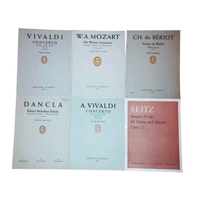 6x ALTE NOTEN Vivaldi Mozart Bériot | Violine & Piano | Edition Schott Seitz