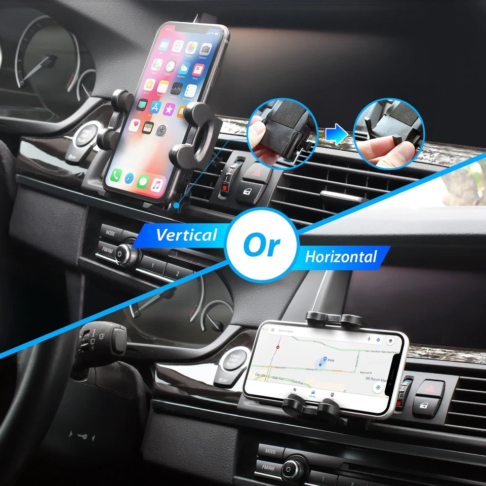 Universal Air Vent Mount Stand Car Holder Cradle for Cell Phone Samsung iPhone Foto 3 de 4