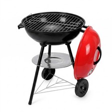 Garden Potable Round BBQ Kettle Charcoal Grill Outdoor Wheels Air Vent Patry 17"