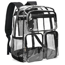 Clear Backpack Heavy Duty - Extra Large Clear Bookbag Transparent See Through...
