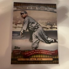 Topps History of the World Series Babe Ruth Boston Red Sox HWS3 1916 Insert Card