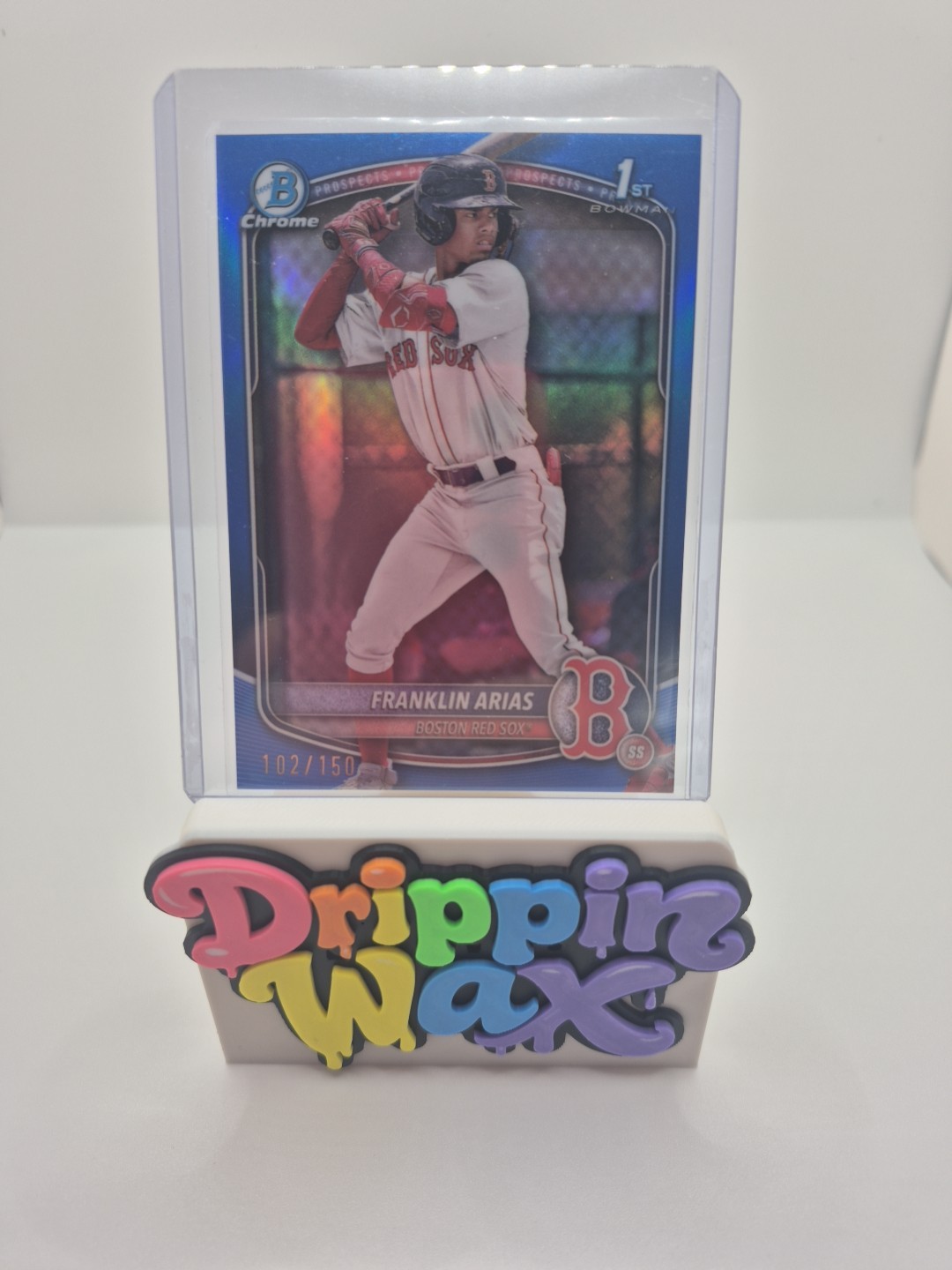 2025 Bowman - Chrome Prospects Franklin Arias #BCP-67 Blue Refractor /150 (RC)