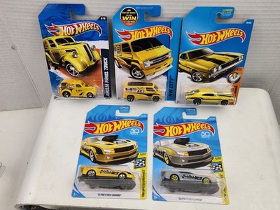 Hot Wheels MoonEyes Lot 5 Cars Anglia Panel Camaro x2, '77 Dodge Van 69 Charger