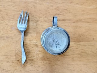 Vintage 1941 Sterling Silver Cup & 1847 Rogers Bros Fork Baby Gift Set