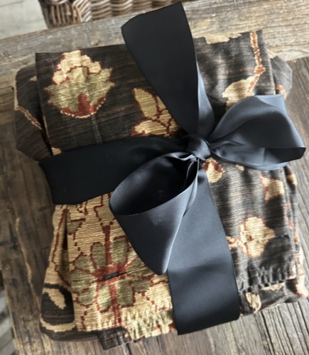 Ralph Lauren King Harriman Duvet & 2 King Shams Brown Floral Sateen RARE EUC - Picture 10 of 15