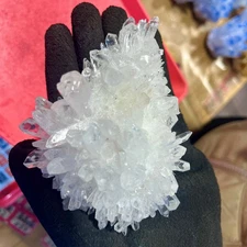 310G New Find White Phantom Quartz Crystal Cluster Mineral Specimen