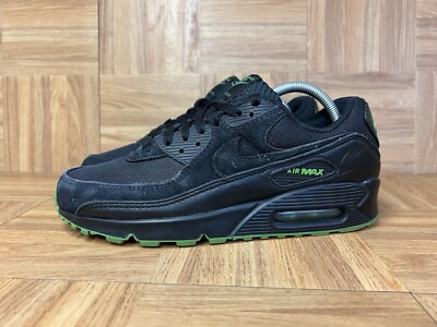 RARE🔥 Sz 8.5 - Nike Air Max 90 Black Chlorophyll Green Sneakers