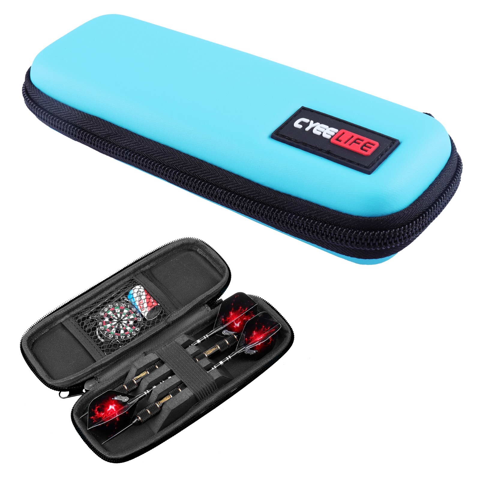 CyeeLife PU Dart Carrying Case, Professional Wallet Carry Holder for 3