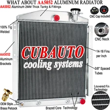 4854 4 Row Aluminum Radiator For 1948-54 Chevy GMC Truck 3100 3600 3800 3900 V8.