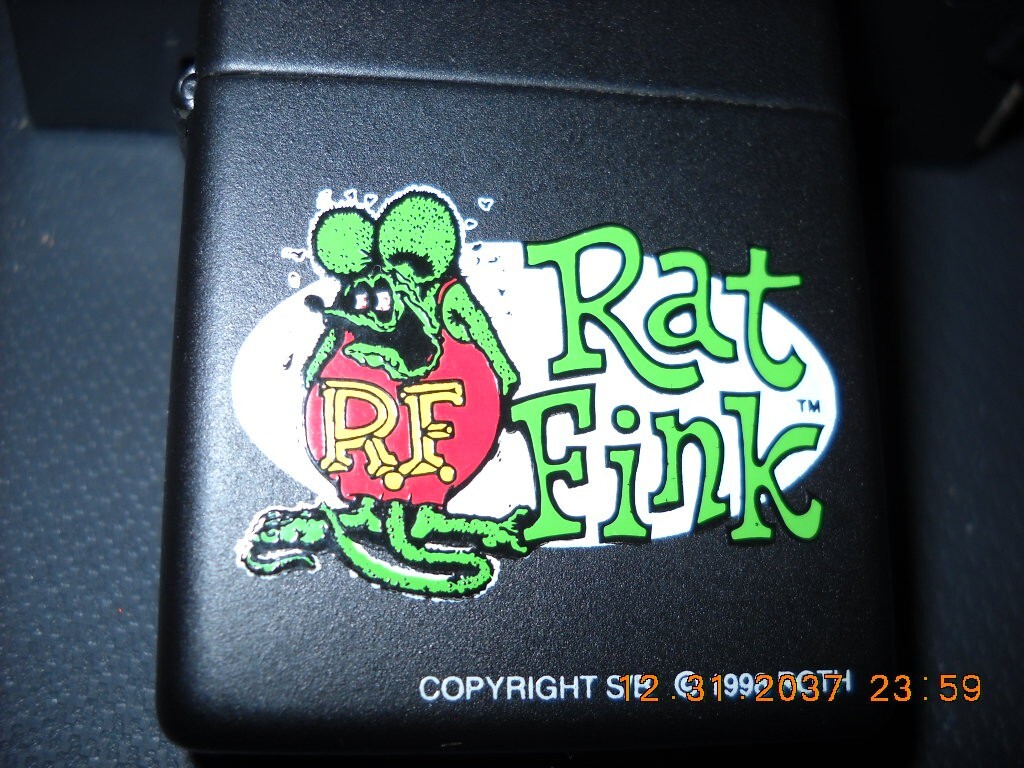 Rare Rat Fink Zippo lighter Ed Roth Original case/box NOS eBay