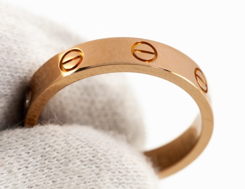Cartier 18k Rose Gold Love Wedding Band Size 55 w/ Diamond Retail $2370 - Picture 8 of 8