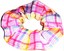 Scrunchie Cheveux Style Années 80 - Motif Purple Olive Plaid - Élastique à Cheveux Nuage - Neuf Sans étiquette