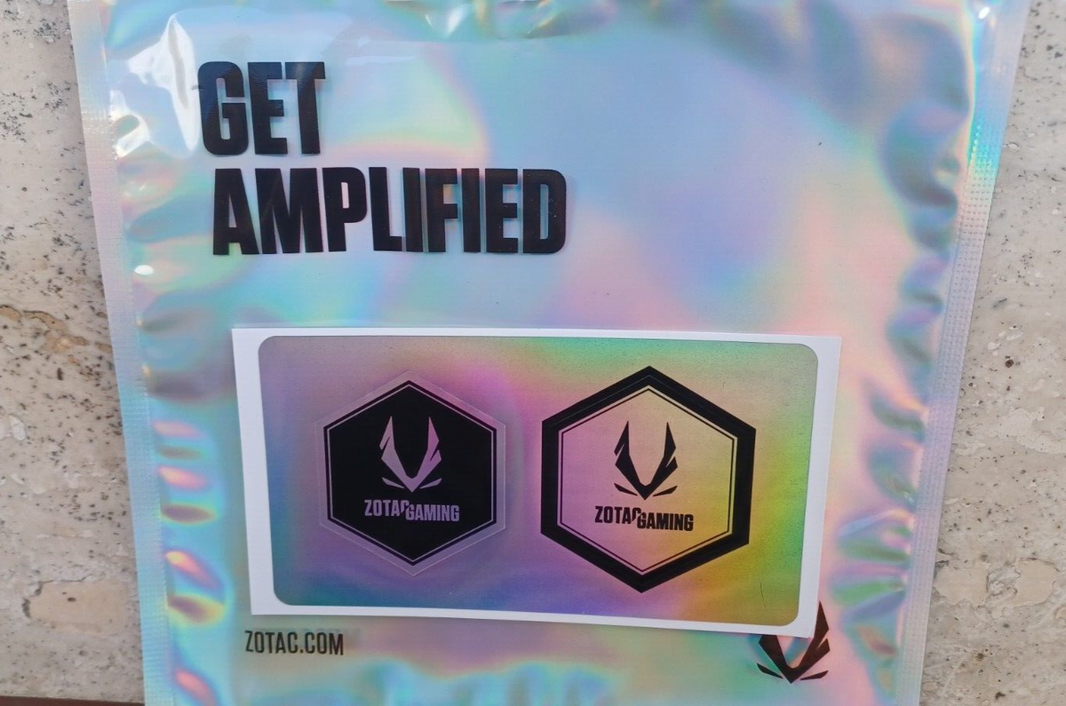 Original refractive Zotac Gaming stickers 