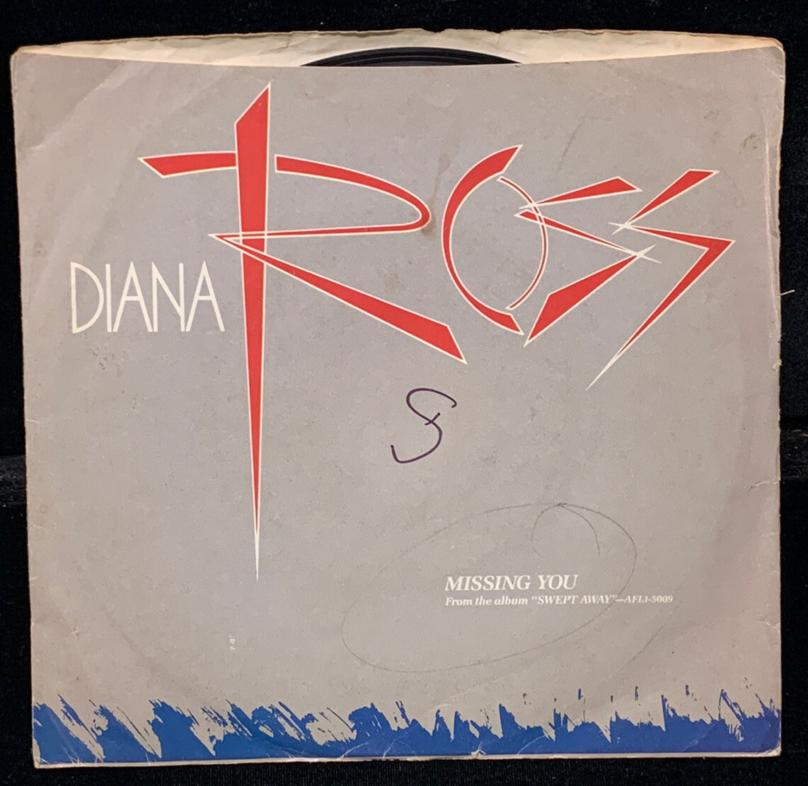 Vintage 1984 Diana Ross Missing You 45 Vinyl Record RCA PB-13966