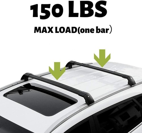 2Pcs Fits for BMW X7 G07 2019-2022 Lockable Roof Rail Racks Cross Bars Crossbar - Picture 8 of 9
