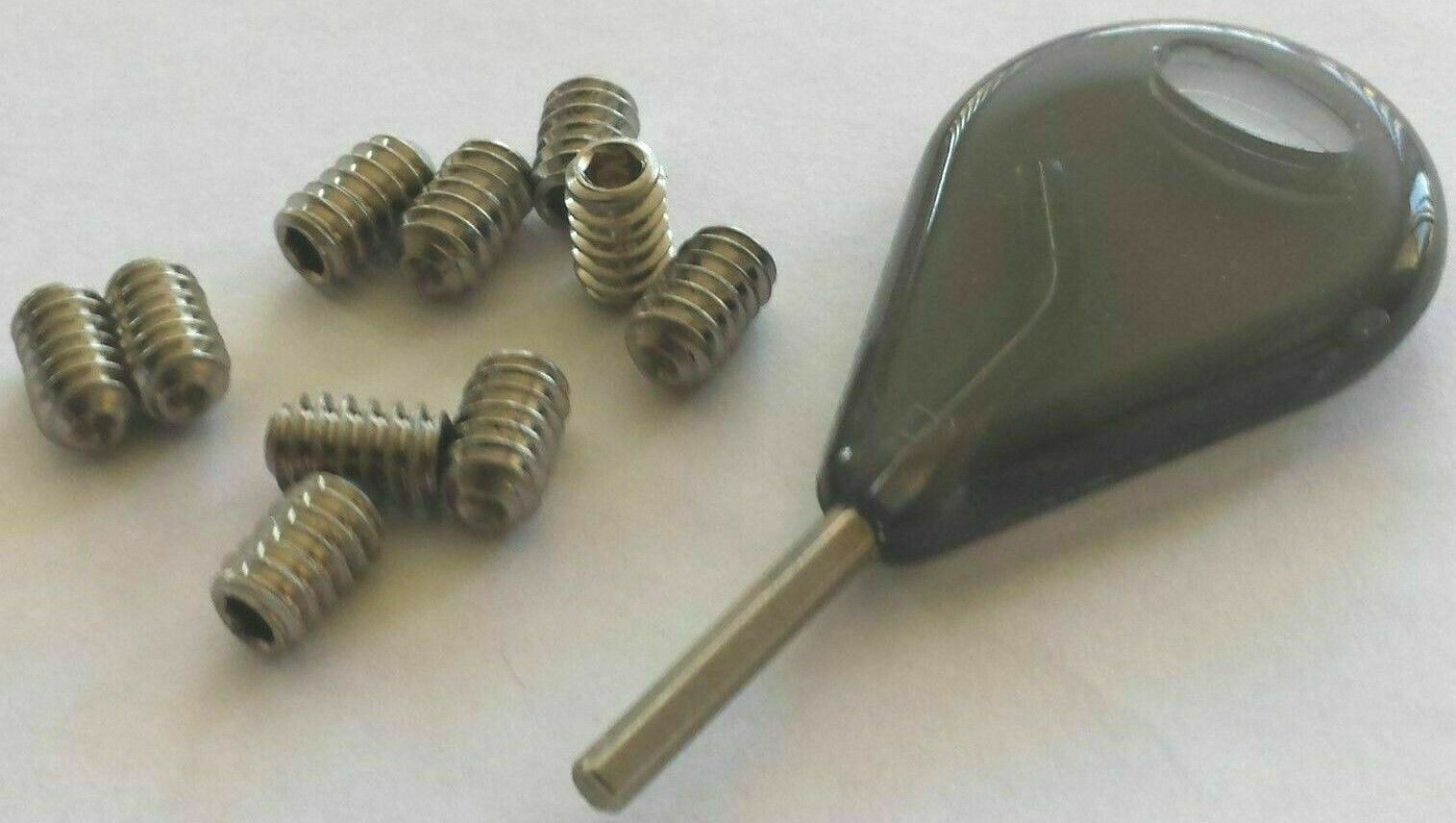 Surfboard Fins Grub Screws 10 X Stainless Grub Screws PLUS Fin Key (1