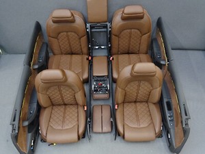 Original Audi A8 4H Sitzausstattung Leder Memory braun Türpappen RSE