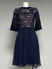 Trumpet Sleeve Lace Bodice Contrast Dress one off sample size small