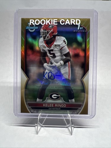 2022 Bowman Chrome University Kelee Ringo AUTO #68 GOLD Refractor #D /50