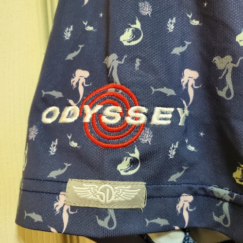 Straight Down Polo Shirt Mens Medium Performance Patterned Mermaids Trader Joes - Picture 11 of 19