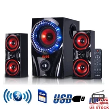 2.1 Channel Bluetooth Speaker System Multimedia Remote Surround Sound USB SD FM