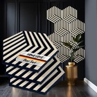 Deko Akustikpaneele | Wandbild Holz | Hexagon Akustikplatten | 3D Wanddekoration