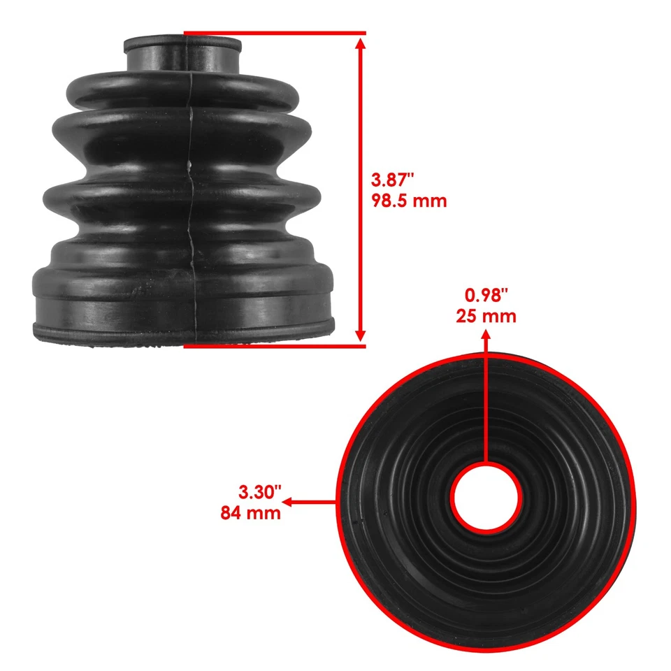 2 Rear Axle Inner Outer CV Boot Kit for Kawasaki Teryx 750 KRF750 4X4 2008-2011 - Image 3 of 4