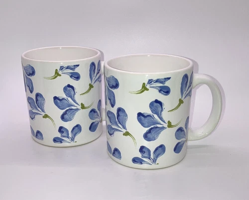 Vintage Set Of 2 Crate & Barrel Sweet Pea Mugs WAECHTERSBACH Made in Germany