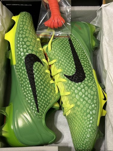 Size 12 - Nike Zoom Vapor Edge Kobe 6 Protro Low Grinch Cleats ✅🔥