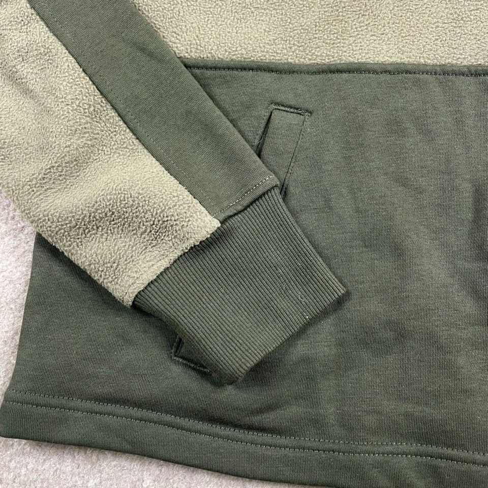 Sudadera con Capucha Para Mujer Converse Talla S Verde Sudadera con Capucha Pullover Recortada Polar Sudadera Foto 4 de 4