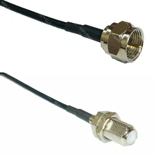 USA-CA RG174 F MALE to F Female Coaxial RF Pigtail Cable