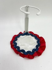Decorated Metal Stand for Madame Alexander 8" - 10" Dolls Red White  Blue