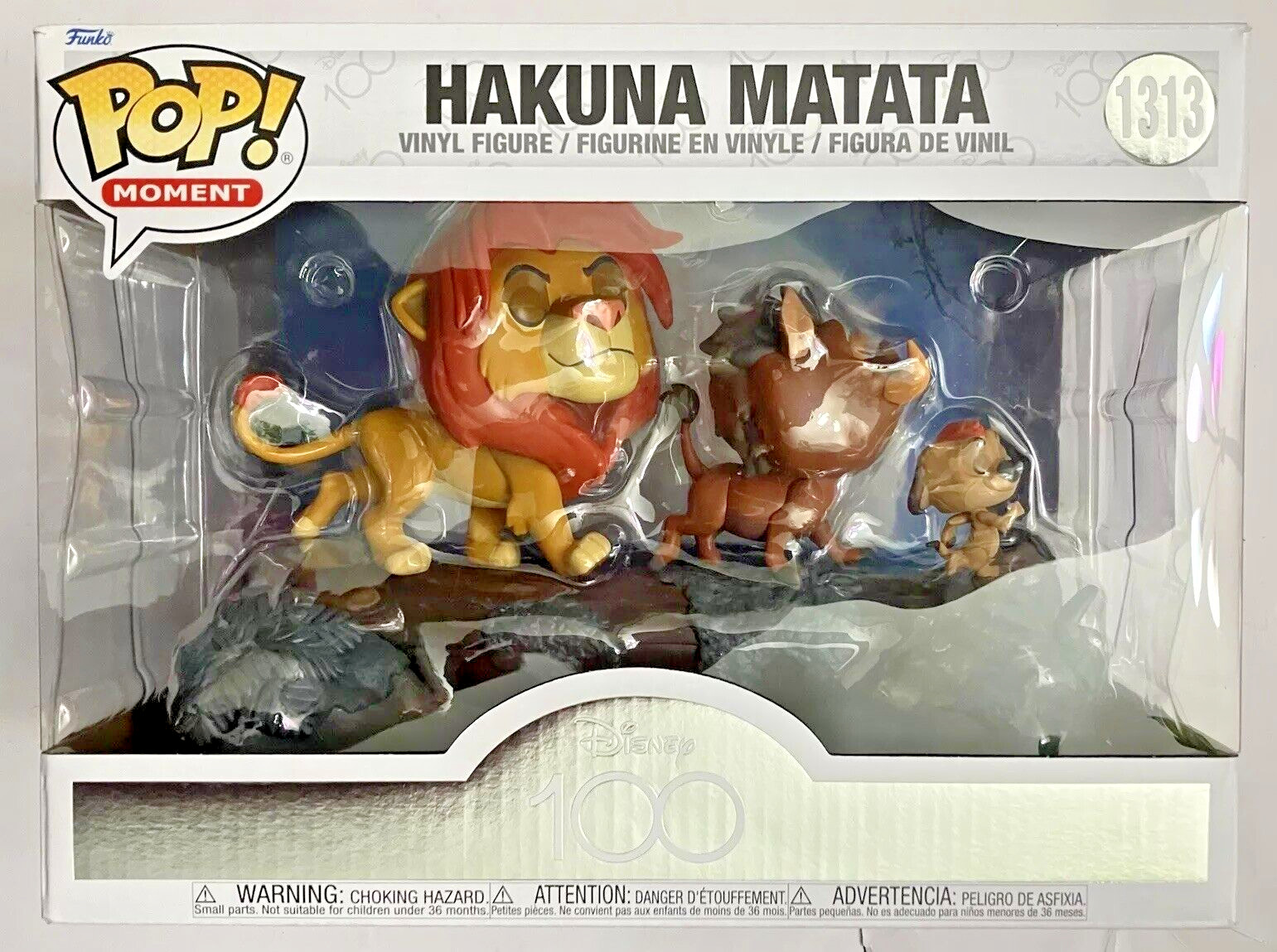 Disney “Rey León” Simba Pumba Timón puente de troncos (Hakuna Matata) Funko Pop #1313