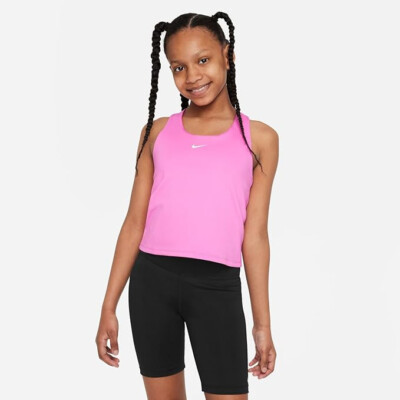 Nike Swoosh Big Kids' (Girls') Tank Top Sports Bra, Pink, XL | eBay