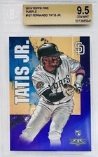 2019 Topps Fire Fernando Tatis Jr. RC Purple #/99 Rookie Card #157 BGS 9.5 💎