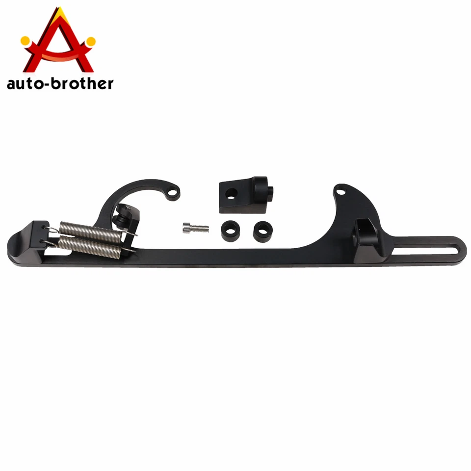 Carburador soporte carburador cable acelerador aluminio billet negro serie 350 4150 4160 Foto 3 de 4