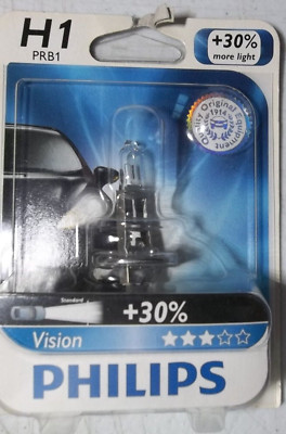 Philips VIsion 30% More Light H1 55W Head Light Replacement Plug Play H1PRB1