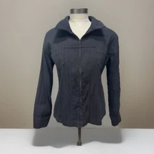 French Dressing Lightweight Zip Up Jacket Sz 6 Small Vintage Y2K